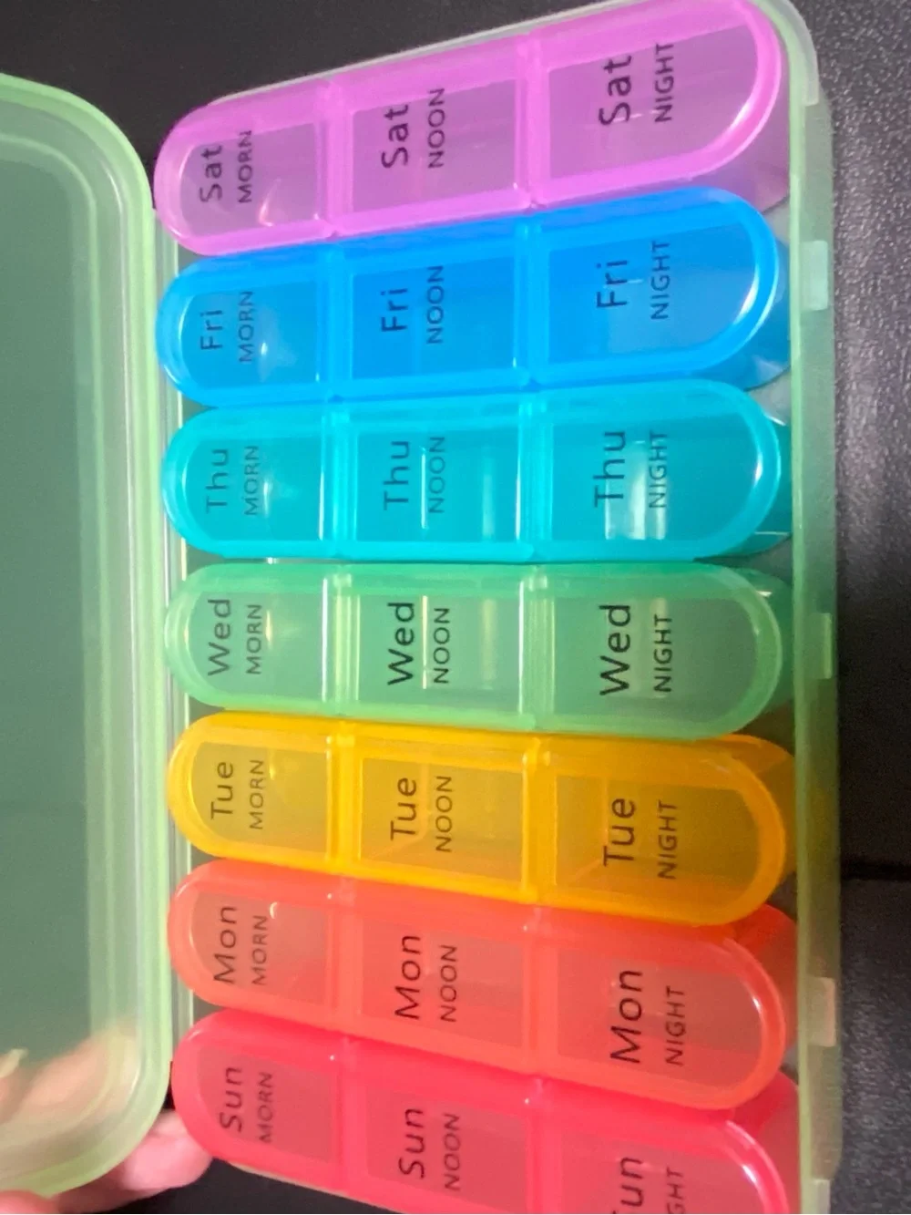 Weekly Color-Coded Pill Organizer - Multicolor